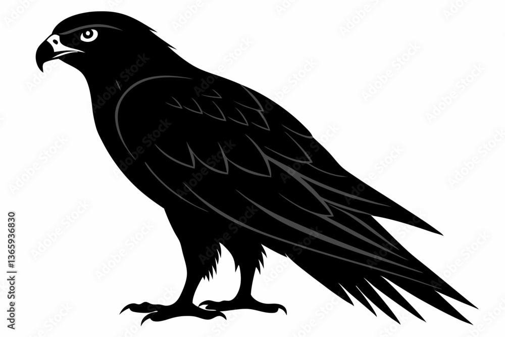 Fototapeta premium eurasian marsh harrier silhouette vector