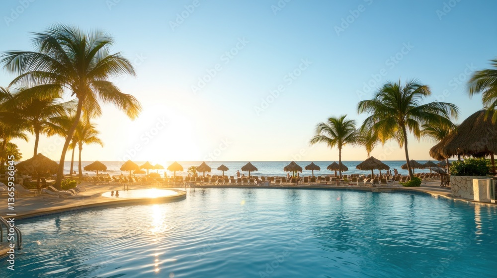 Tropical resort poolside escape Tropical resort poolside escape