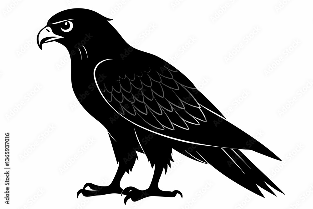 Fototapeta premium eurasian marsh harrier silhouette vector