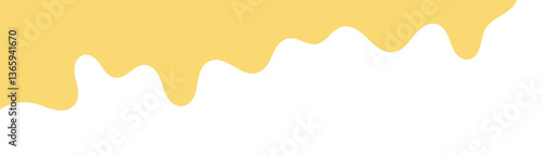 yellow melt butter. wavy background for advertising banner. melted mayonnaise illustration. melting mustard isolated on white background. flat style melting mustard. abstract wavy background.