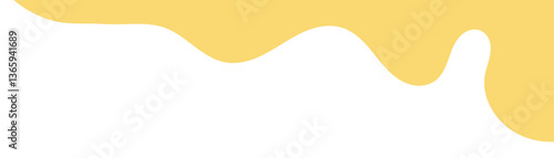 yellow melt butter. flat style melting mustard. abstract wavy background. melting mustard isolated on white background. wavy background for advertising banner. melted mayonnaise illustration.