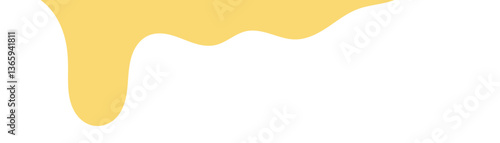 yellow melt butter. wavy background for advertising banner. melting mustard isolated on white background. melted mayonnaise illustration. flat style melting mustard. abstract wavy background.