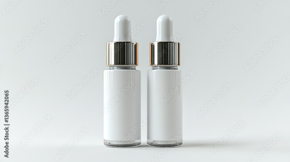 Pair of blank cosmetic bottles Pair of blank cosmetic bottles
