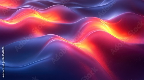 Wallpaper Mural Glowing Waves of Colorful Light in Abstract Fluid Motion Torontodigital.ca