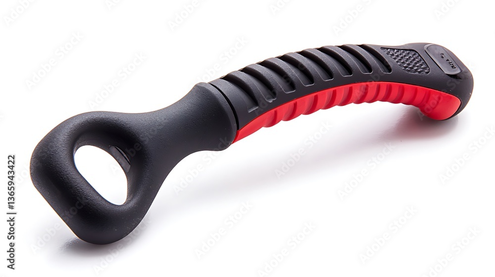 Naklejka premium A black and red object with a red handle