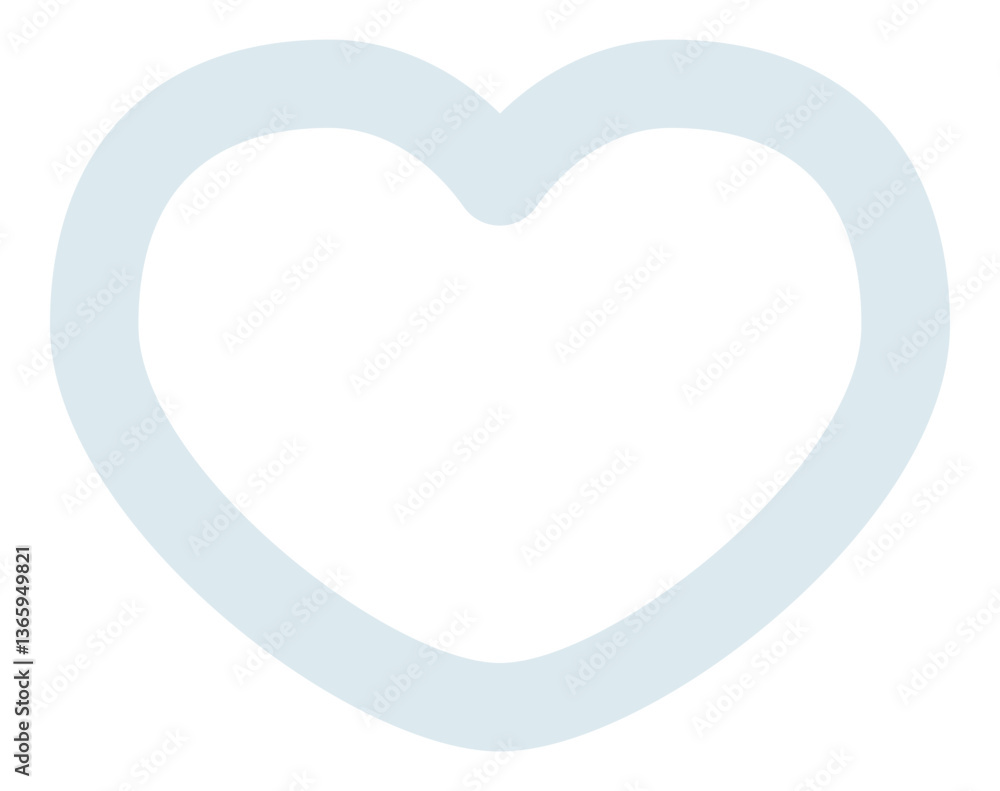 Heart shape outline icon, simple vector illustration Heart shape outline icon, simple vector illustration