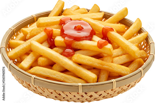french fries with ketchup	