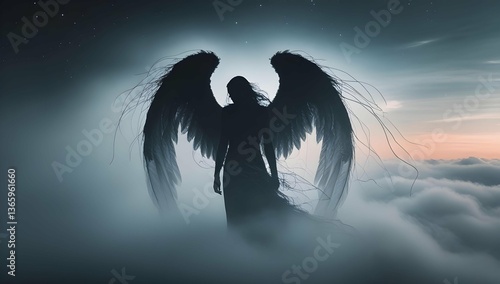 dark angel in the sky