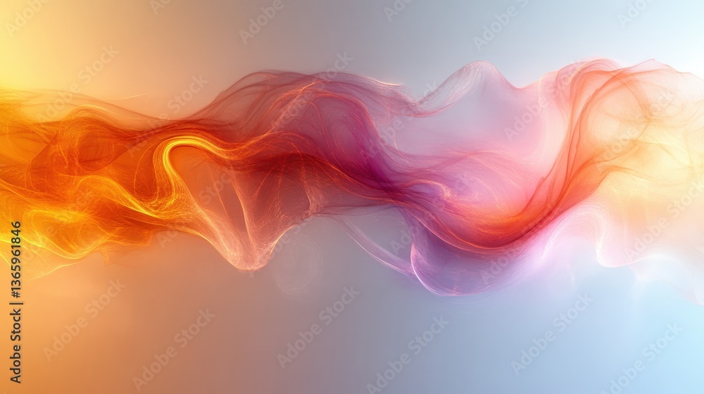 Fototapeta premium Abstract Flowing Colorful Waves in Soft Gradient Background