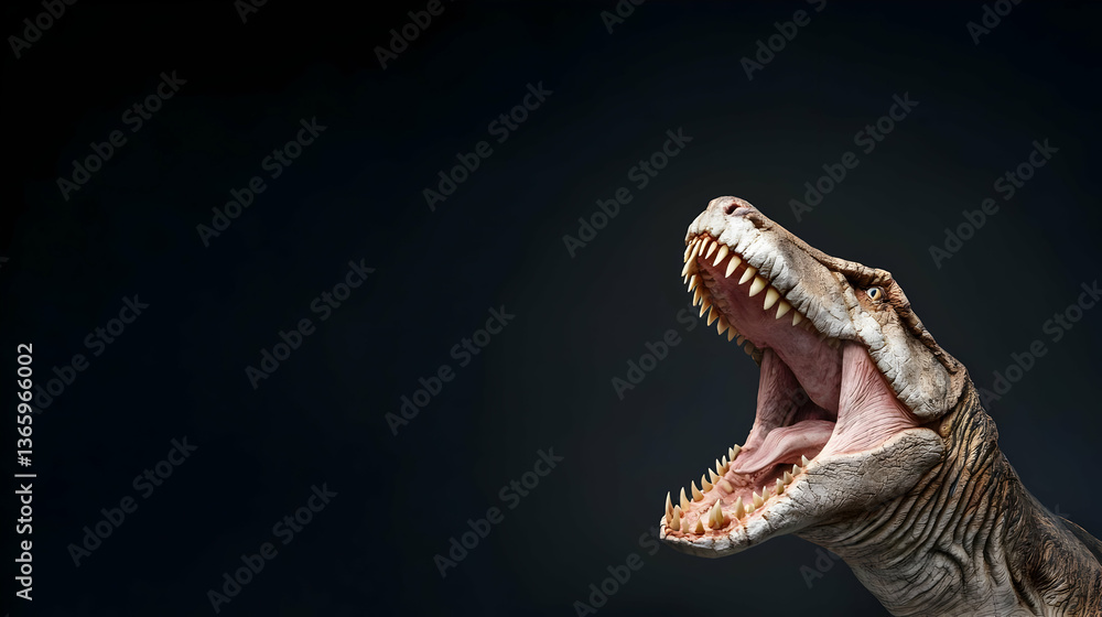 Fototapeta premium Roaring Dinosaur Head Closeup