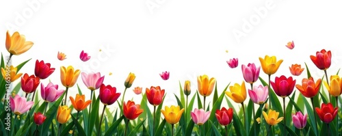 Abundant colorful blooms edge pure white field, summer, lush, petals