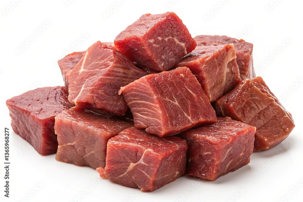 Pile of beef cubes isolated on transparent background
Pile of beef cubes isolated on transparent background