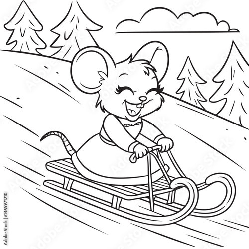 rat on a sledge