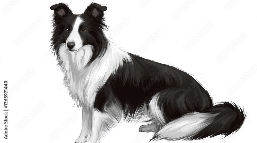 Fototapeta premium australian shepherd dog on transparant background 