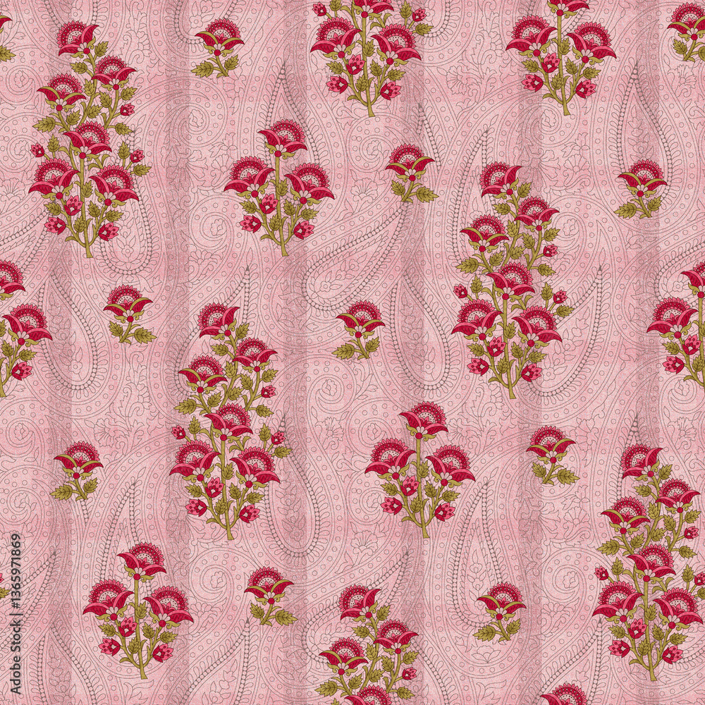 Abstract seamless color full flower leaf bunch pattern Abstract seamless color full flower leaf bunch pattern