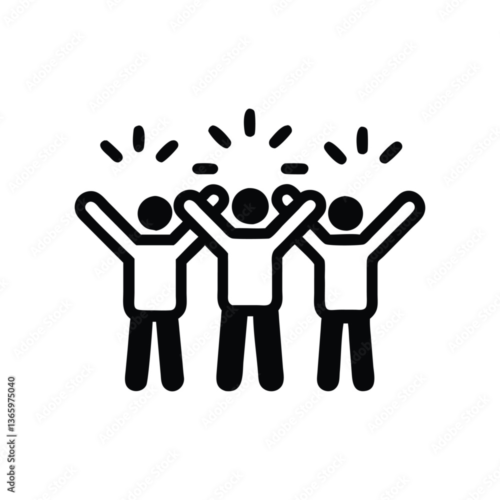 Community best solid icon vector illustration Community best solid icon vector illustration