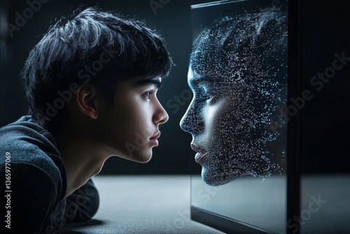 Exploring the concept of deep fake technology through self-representation.