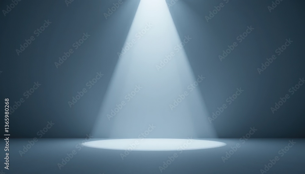 Obraz premium Illuminating stage performance studio space visual content dark environment centered viewpoint spotlight concept for dramatic effect