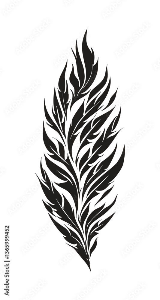 Obraz premium feather vector illustration
