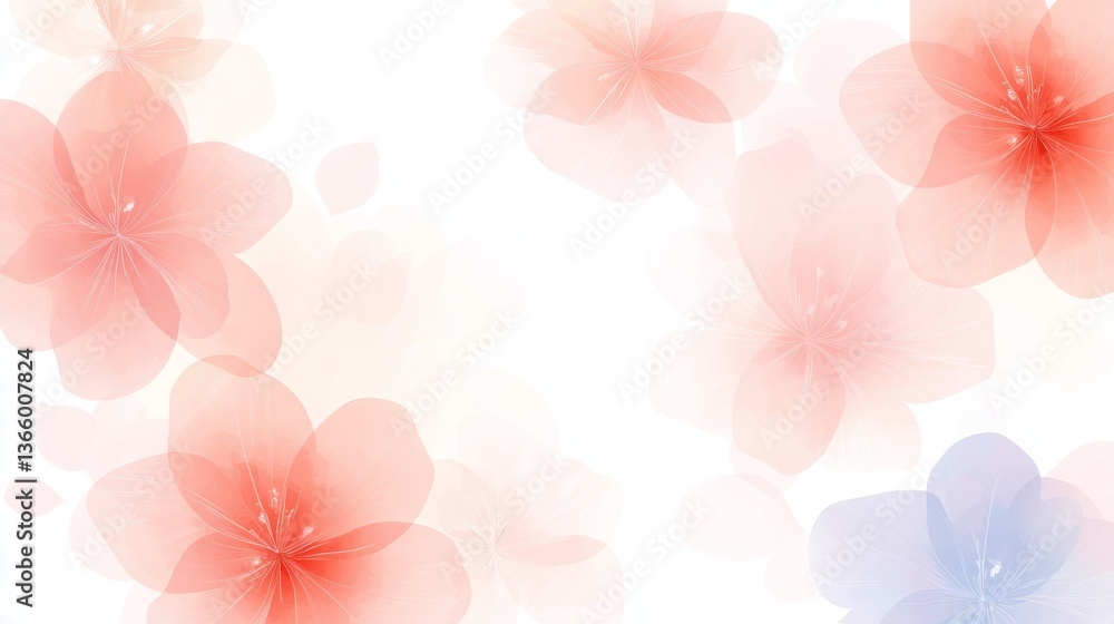 Obraz premium Vibrant pink and blue floral background, a burst of color for spring celebrations