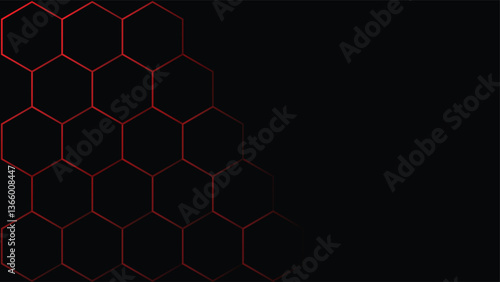 hexagonal honeycomb mesh pattern with text space