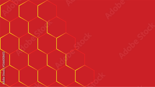 hexagonal honeycomb mesh pattern with text space