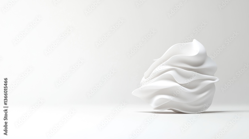 Abstract white sculptural form Abstract white sculptural form