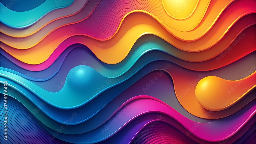 Obraz premium Abstract colorful wave background