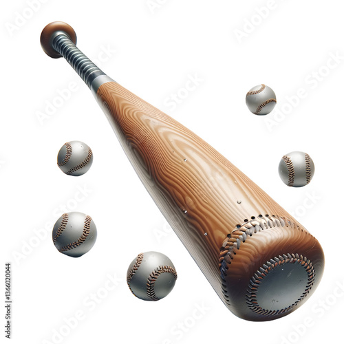 softball bat isolated on a white background
