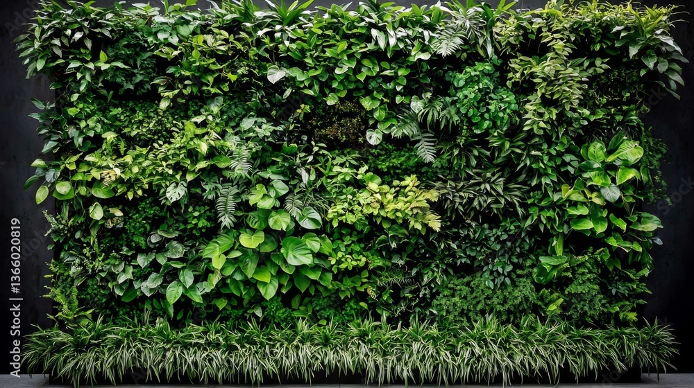 Create a stunning background with a vertical garden of lush foliage. Create a stunning background with a vertical garden of lush foliage.