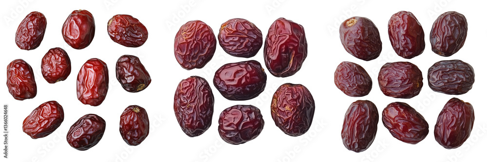 Set of Dried Dates Isolated on a Transparent Background for Healthy Eating Ideas Set of Dried Dates Isolated on a Transparent Background for Healthy Eating Ideas