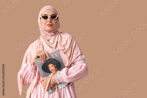 Stylish Muslim woman in sun...