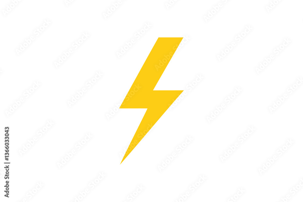 Yellow lighting icon vector on white background Yellow lighting icon vector on white background
