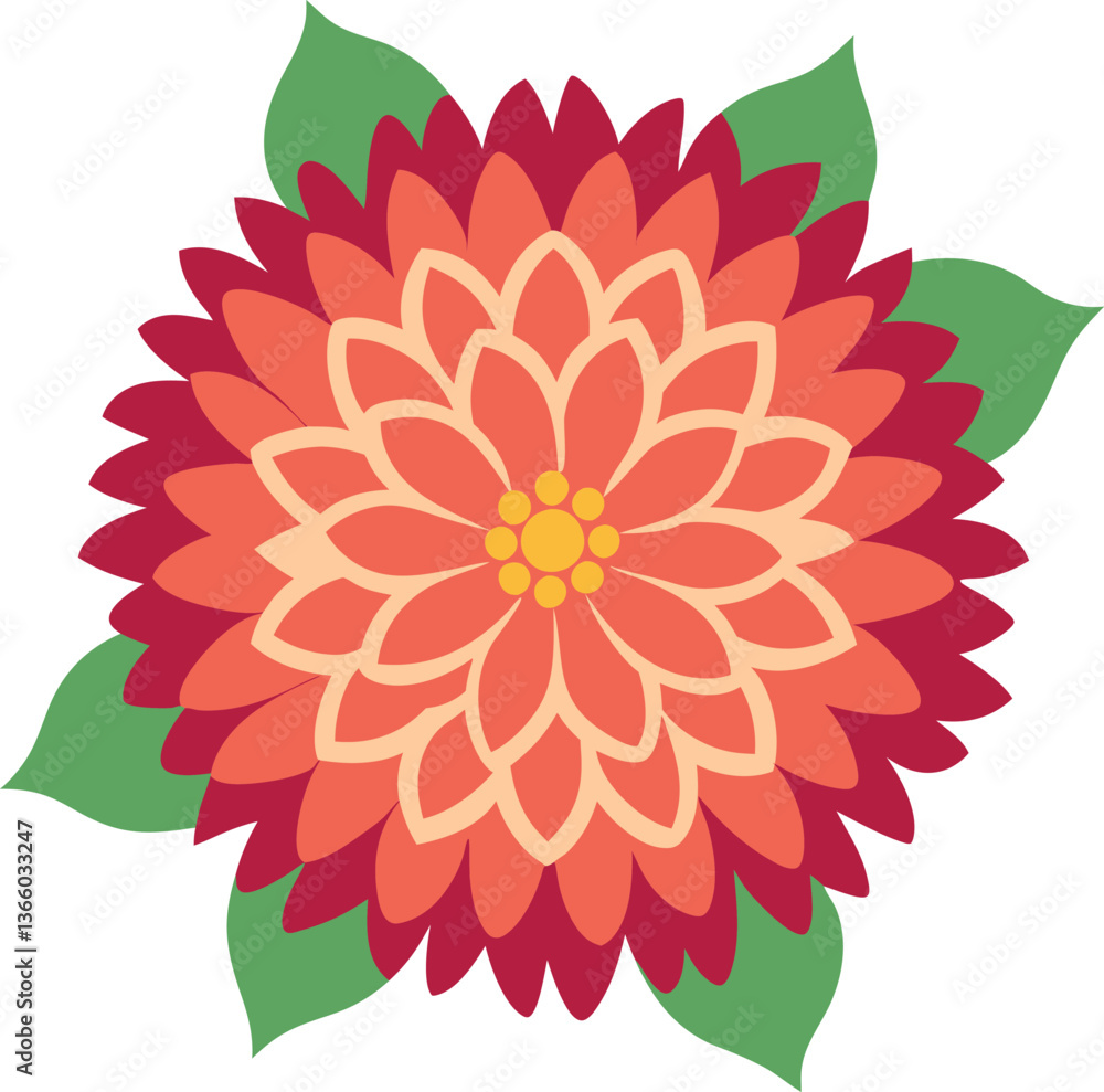 Chrysanthemum flower vector illustration Chrysanthemum flower vector illustration