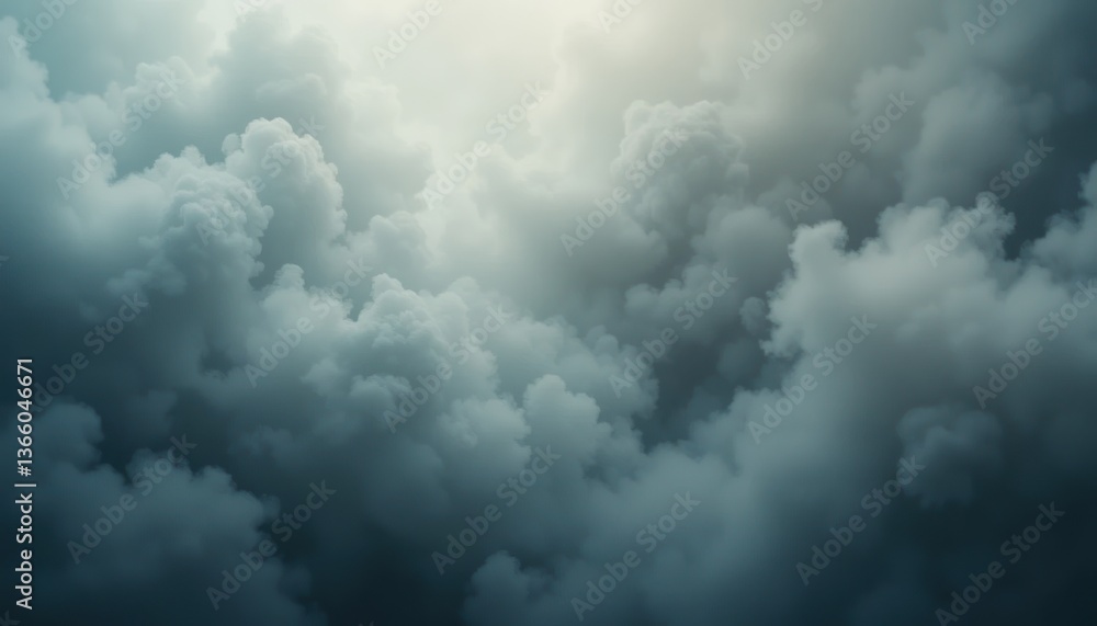 Fototapeta premium Dynamic cloud formation over serene landscape nature photography atmospheric conditions aerial view evocative concept