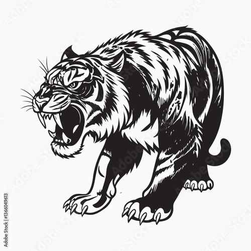 Tigers Vector.
