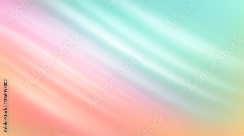 Abstract Pastel Rainbow Diagonal Light Streaks Background