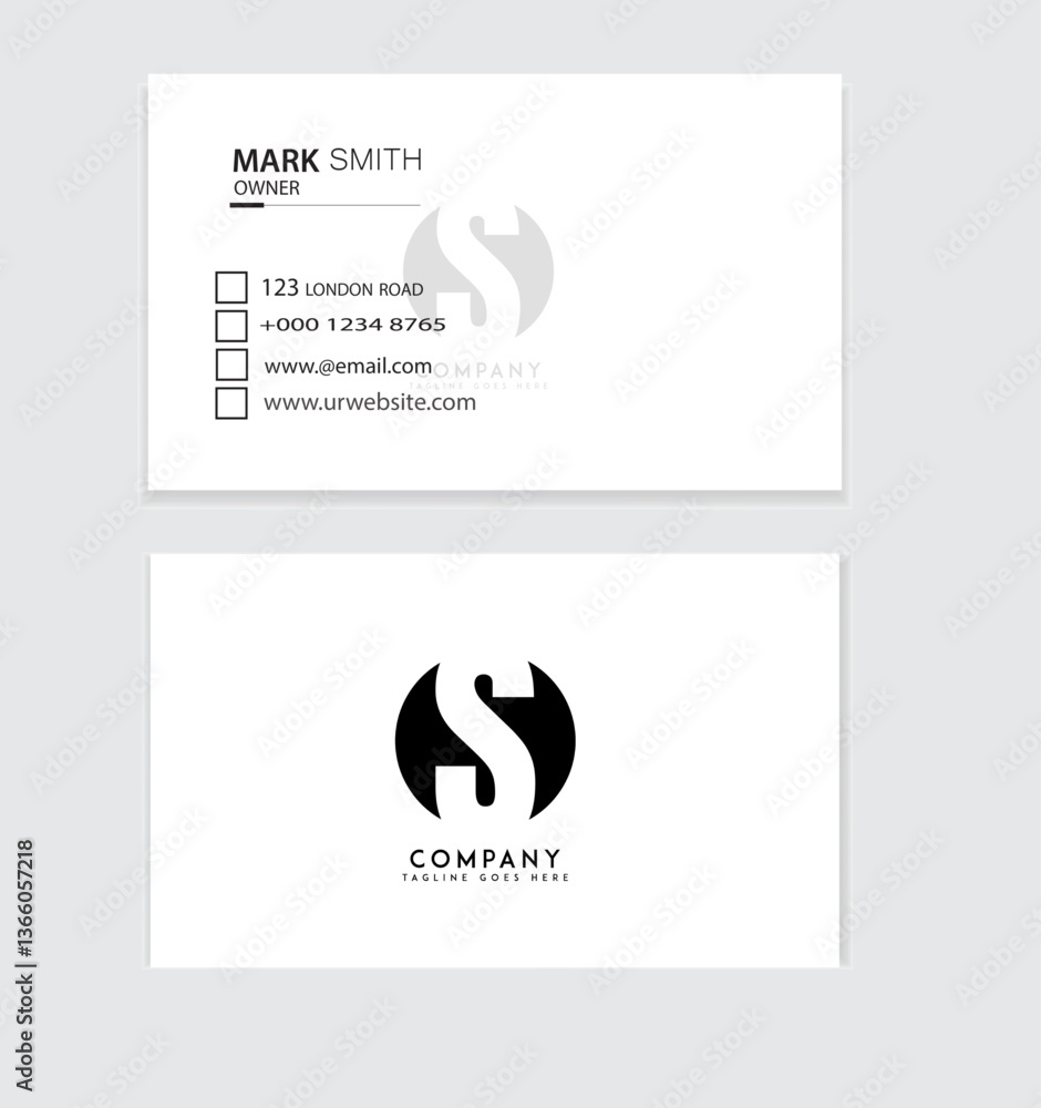 Fototapeta premium white modern business card design.
