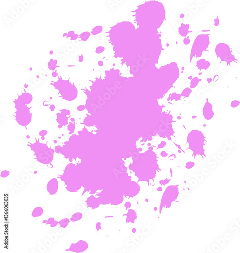 Pink paint stain isolated icon design, artistic design elements 
