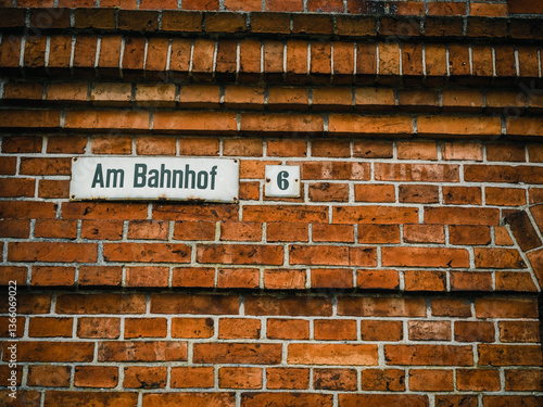 Hausnummer des ehemaligen Bahnhofsgebäude Klein Plasten in Mecklenburg-Vorpommern