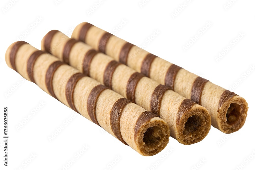 Three Chocolate Wafer Rolls Three Chocolate Wafer Rolls