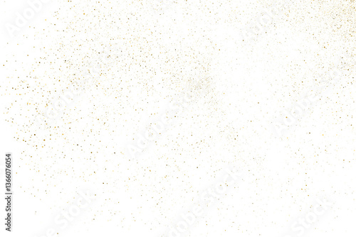 Obraz na płótnie Gold texture pattern on transparent background. Old paper surface. Light golden confetti. Yellow Illustration backdrop. PNG design element. w salonie