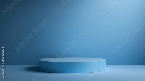 Abstract blue background template digital product material background  business scene illustration with gradient blue background.