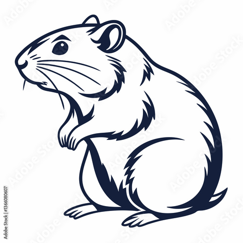 Wallpaper Mural Hamster silhouette icon vector Torontodigital.ca