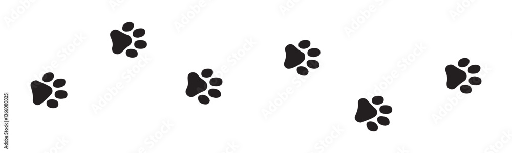 Dog or cat paw print. Footprint symbol. Vector illustration eps 10 Dog or cat paw print. Footprint symbol. Vector illustration eps 10