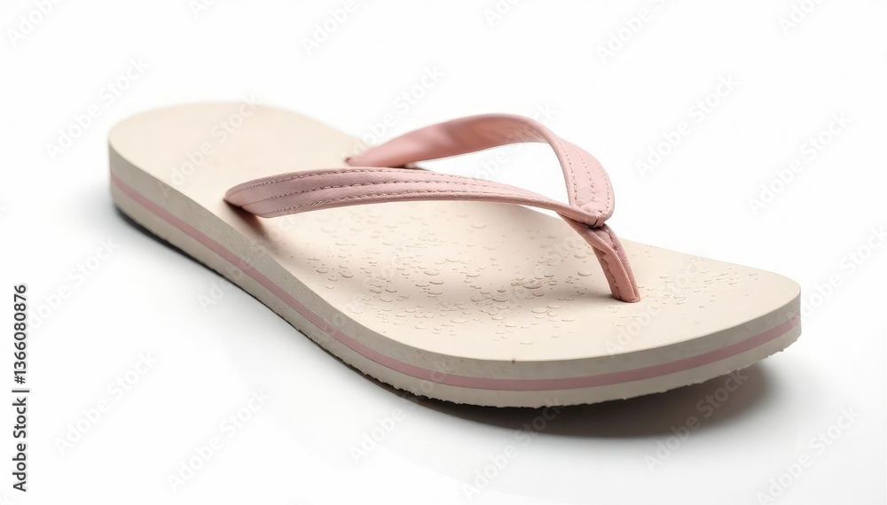 A single, isolated flip-flop on pure white background , product, sandal, background A single, isolated flip-flop on pure white background , product, sandal, background