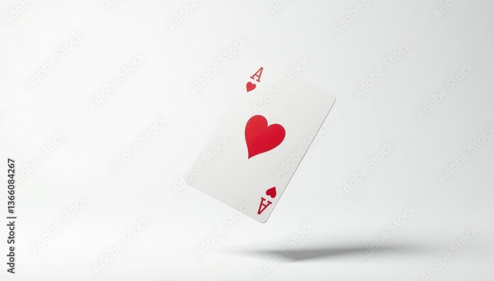Close-up of a single playing card flipped mid-air, isolated on white background , airborne, jack, hearts Close-up of a single playing card flipped mid-air, isolated on white background , airborne, jack, hearts