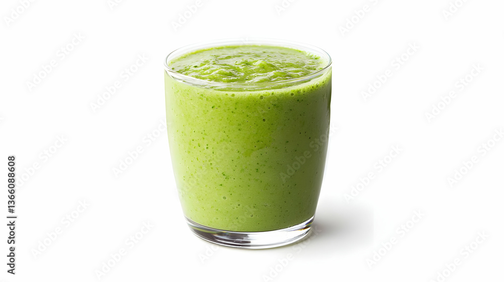 Green Smoothie In Glass Cup Green Smoothie In Glass Cup