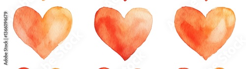 Watercolor Hearts.