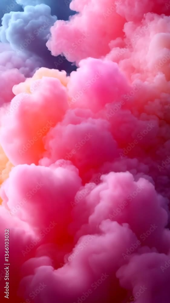 Pink and Blue Abstract Smoke Clouds Pink and Blue Abstract Smoke Clouds